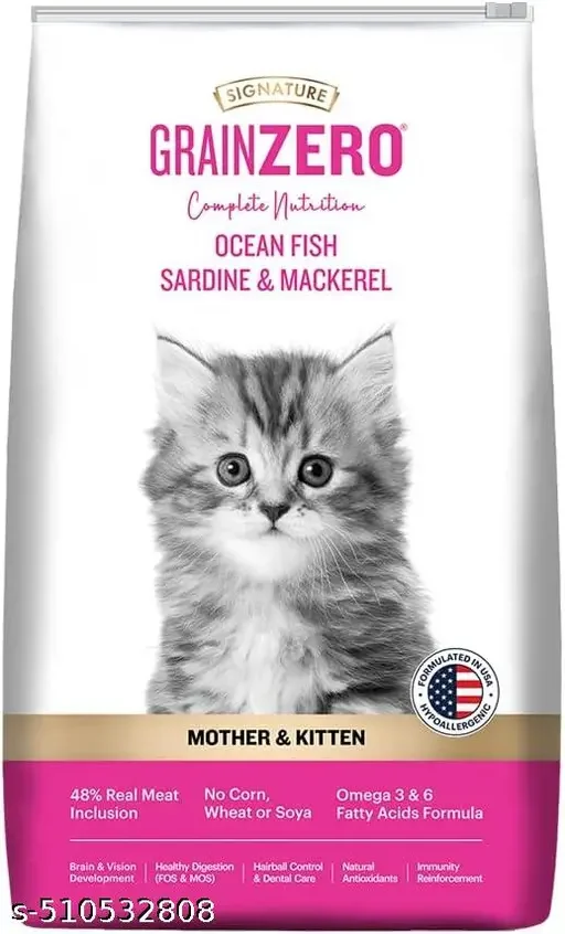 Dry Cat Food for Kittens and Mother Cats 1.2kg Grain Free Ocean Fish Flavour Premium Hypoallergenic High Protein Cat Food for Growth, Immunity Support and Healthy Coat image 3