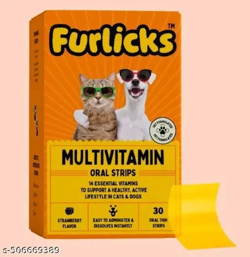 Chip Chop Dog Treat Roast Chicken Strips | Furlicks Multivitamin for Dogs Vitamins C K2 B D A Omega Calcium Zinc image 2