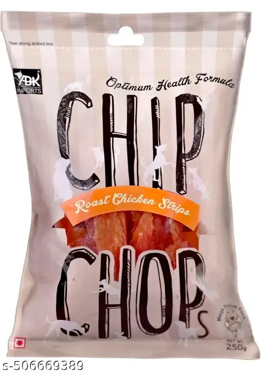 Chip Chop Dog Treat Roast Chicken Strips | Furlicks Multivitamin for Dogs Vitamins C K2 B D A Omega Calcium Zinc image 3