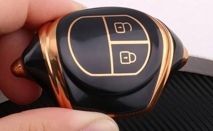 TPU Car Key Cover for Maruti Suzuki | 2 Button Key Cover Black | Flexible Durable Fob Cover Fly Master image 2