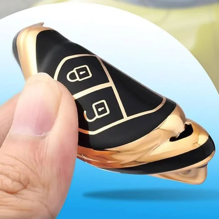 TPU Car Key Cover for Maruti Suzuki | 2 Button Key Cover Black | Flexible Durable Fob Cover Fly Master image 3