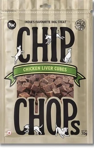 Chip Chop Chicken Liver Cubes 70g Dog Treats | Chip Chops Premium Nutritional Snacks For All Dog Breeds |Smart Heart Creamy Chicken & Carrot Flavor Rich In Protein Dog Treats image 4