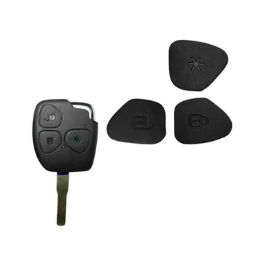 Mahindra 3-Button Remote Keypad (Red & Black) | Set of 2 Replacement Keys for Xylo, Scorpio, Quanto | Fly Master thumbnail 2