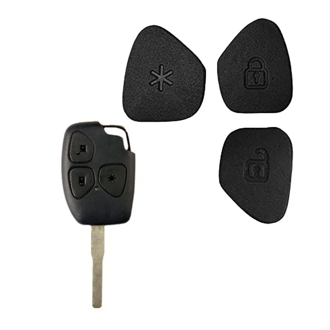 Mahindra 3-Button Remote Keypad (Red & Black) | Set of 2 Replacement Keys for Xylo, Scorpio, Quanto | Fly Master image 5