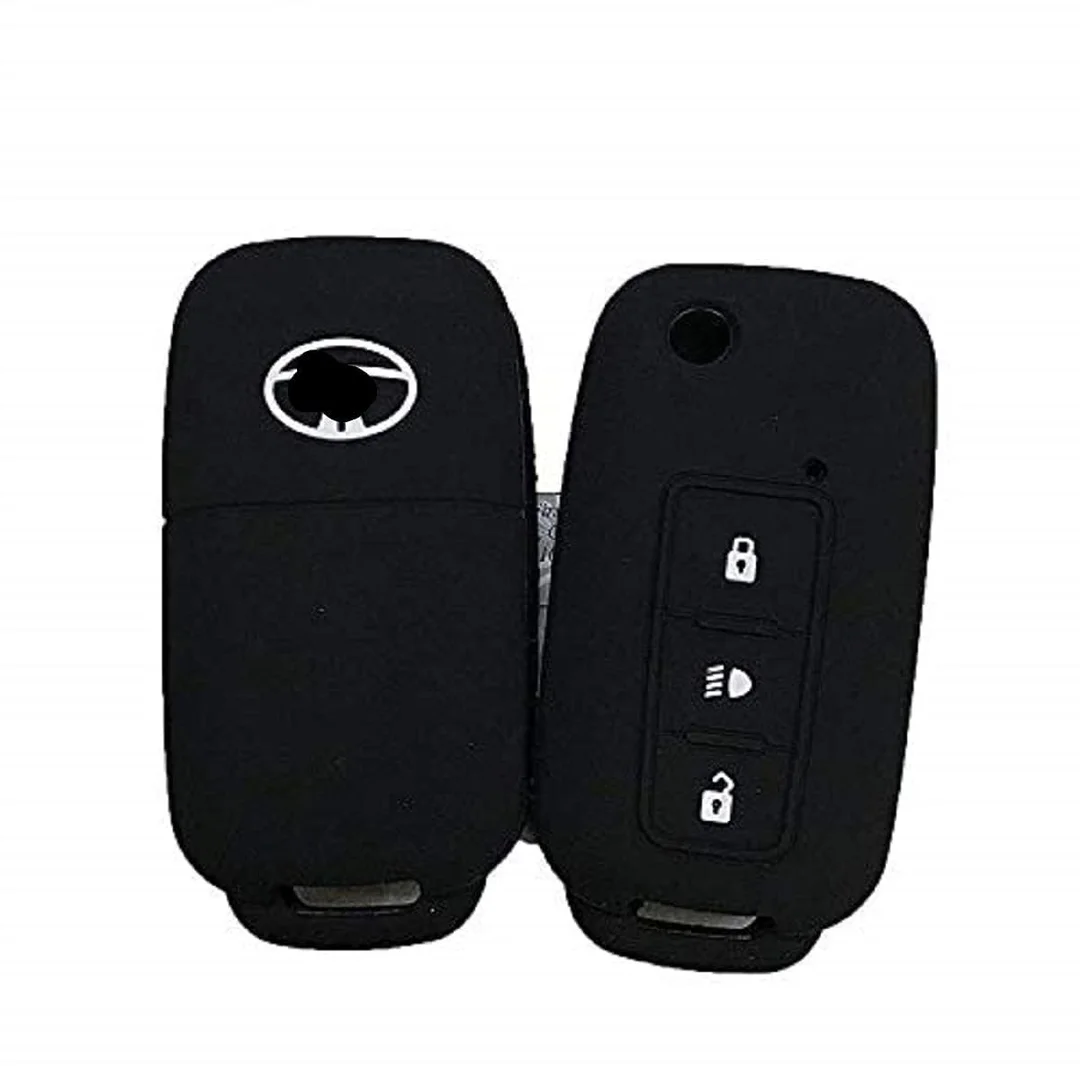 Premium Silicone Key Cover for Tata Safari Storme  Zest|Bolt, Tiago   Zica, Tigor | Durable Car Key Protector image 1