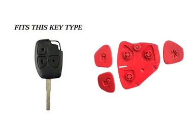 Mahindra 3-Button Remote Keypad Set | Xylo Scorpio Quanto Red Remote Keypad by Fly Master thumbnail 1