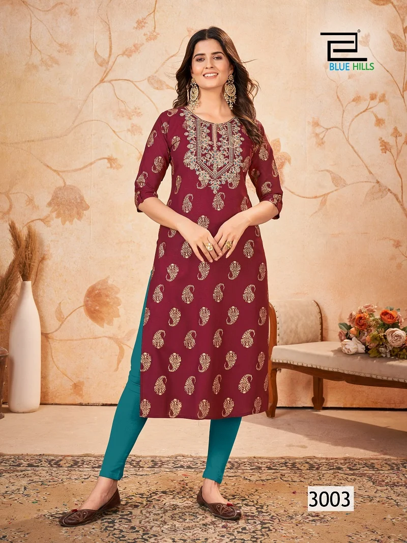 Alisha Cotton A-line Kurti for Women| Graceful Printed Kurti with Three-Quarter Sleeves image 1