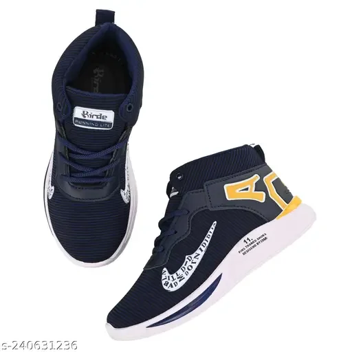 Birde ZenG Kids Stylish Comfortable High Top Sports Shoe for Boys | Breathable Lace-Up Running Shoes image 2