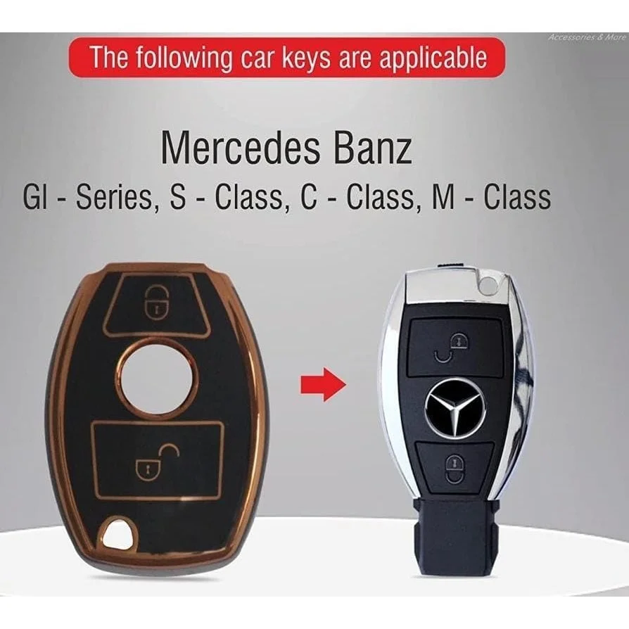 Mercedes Benz Key Cover for GL Series | S-Class | C-Class | M-Class Car Accessories | Protects and Decorates Car Keys | Fly Master image 3