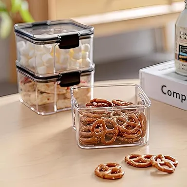 Air Tight Containers for Kitchen Storage Set | Plastic Storage Boxes for Food Organization | Transparent Food Container Kitchen Accessories 400 ml (4 Pic) thumbnail 4