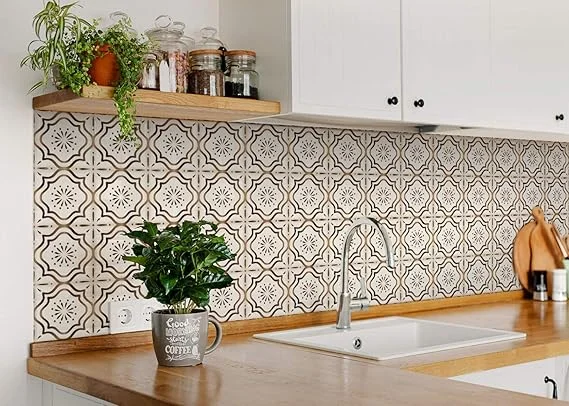 Mirart Peel and Stick Vinyl Tiles | Waterproof Kitchen Backsplash and Bathroom 6x6 Inch Self Adhesive Wall Tiles for Home Decor image 2