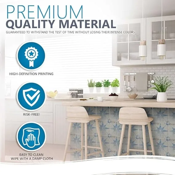 Peel and Stick Tile Stickers |36 Pack 6x6 Inch Waterproof Self Adhesive Wall Tiles for Kitchen and Bathroom |Easy to Apply Removable Home Decor image 4
