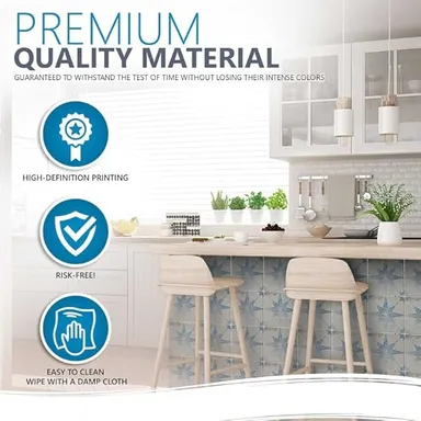 Peel and Stick Tile Stickers |36 Pack 6x6 Inch Waterproof Self Adhesive Wall Tiles for Kitchen and Bathroom |Easy to Apply Removable Home Decor  thumbnail 3