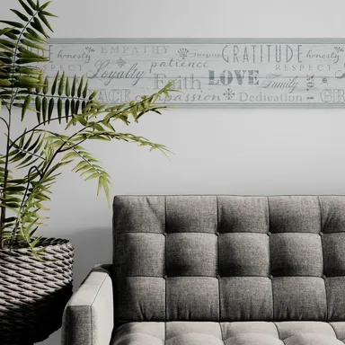 MIRART Distressed Wood Peel and Stick Wallpaper Border | Self Adhesive Vintage Rustic Wall Border for Kitchen, Living Room, Bathroom | 5.25" x 5 ft thumbnail 1