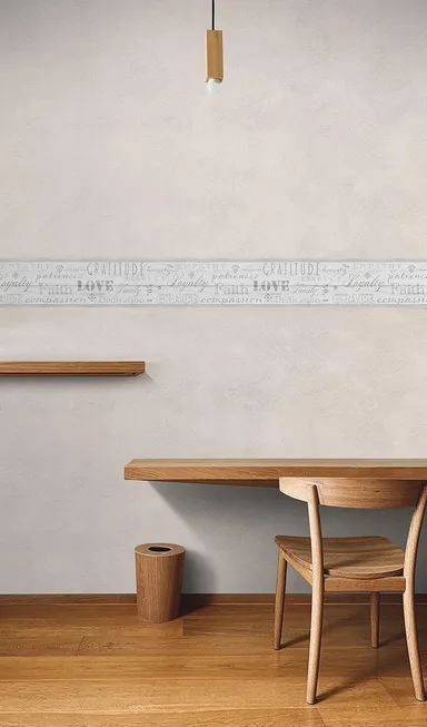 MIRART Distressed Wood Peel and Stick Wallpaper Border | Self Adhesive Vintage Rustic Wall Border for Kitchen, Living Room, Bathroom | 5.25" x 5 ft thumbnail 4