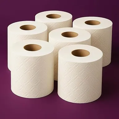 Omega Tissue Roll - 12 Rolls Pack | Ultra Soft Cushion Effect 2-Ply Toilet Paper | Strong & Absorbent Bathroom Tissue | 6-in-1, 3000 Pulls | Skin Friendly Toilet Paper thumbnail 2
