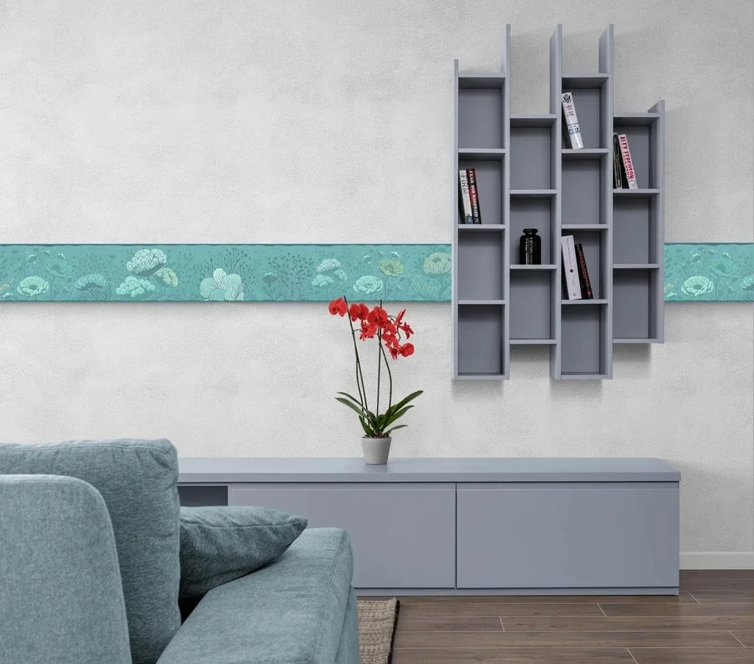 Peel and Stick Wallpaper Border MIRART Deep Sea Garden | 5.25 Inch Width by 5 ft Length Removable Wall Border for Home Improvement image 3