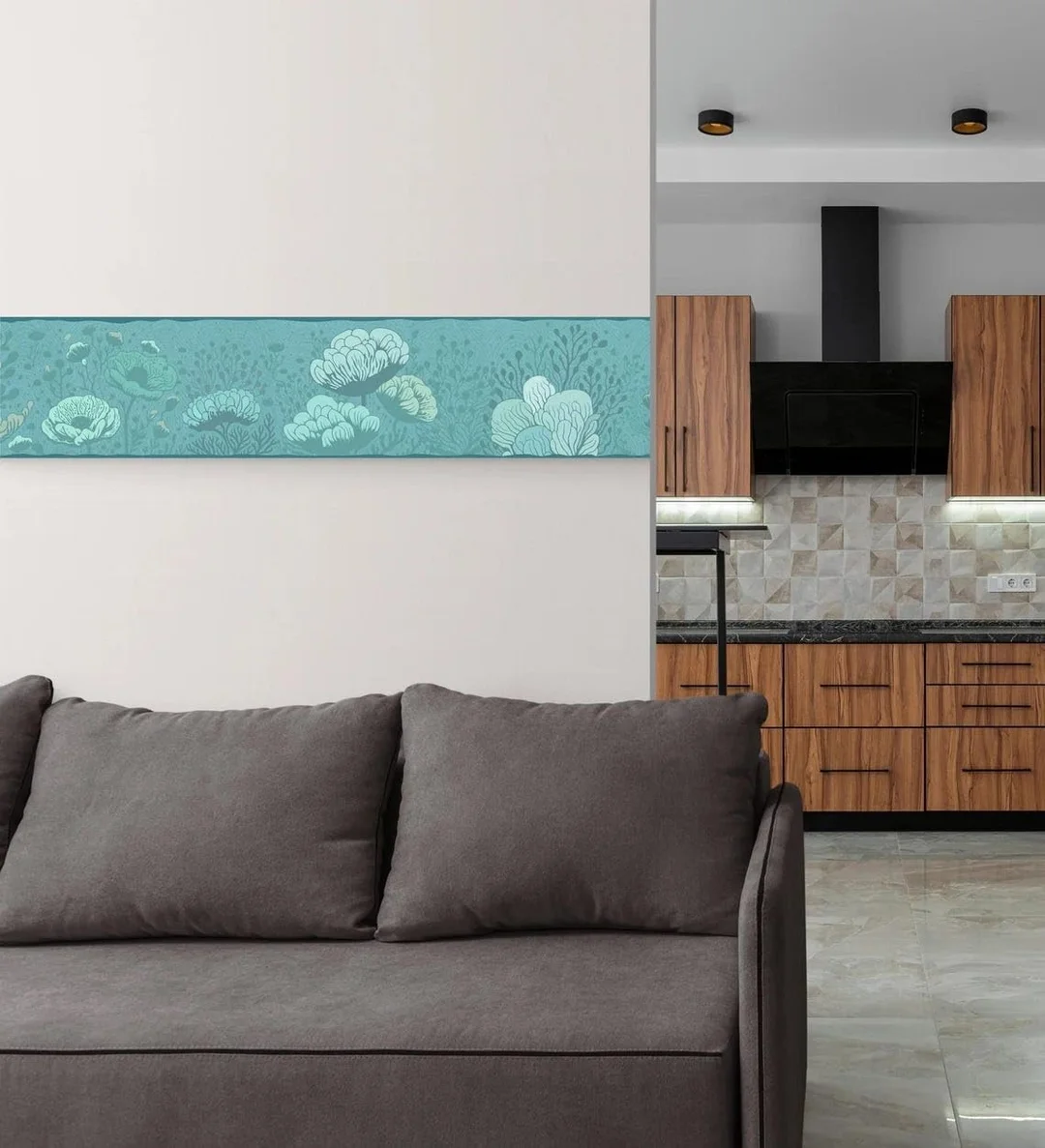 Peel and Stick Wallpaper Border MIRART Deep Sea Garden | 5.25 Inch Width by 5 ft Length Removable Wall Border for Home Improvement image 4