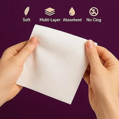 Omega Tissue Roll - 6 Rolls Pack | Ultra Soft Toilet Paper, 2-Ply Bathroom Tissue | Strong Absorbent Tissue Roll for Sensitive Skin thumbnail 1