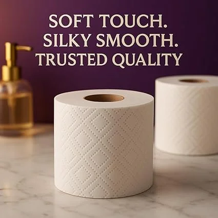 Omega Tissue Roll - 6 Rolls Pack | Ultra Soft Toilet Paper, 2-Ply Bathroom Tissue | Strong Absorbent Tissue Roll for Sensitive Skin image 6