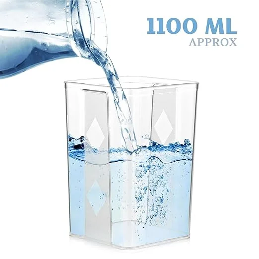 TIVORA Airtight Kitchen Storage Containers Set | 1100 ML Set of 4 Plastic Kitchen Organizers | Transparent Airtight Containers for Kitchen Accessories image 5