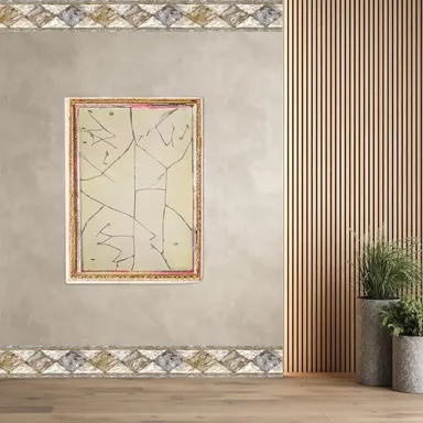 Diamond Marble Peel and Stick Wallpaper Border | MIRART Contemporary 5.25 inch x 5 ft Length | Easy to Apply Marble Wallpaper Border thumbnail 1