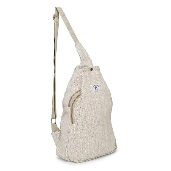 Himalayan Hemp Shoulder Bag by FIBERGOLD | Organic Handmade Eco-Friendly Travel Bag for Daily Use image 1