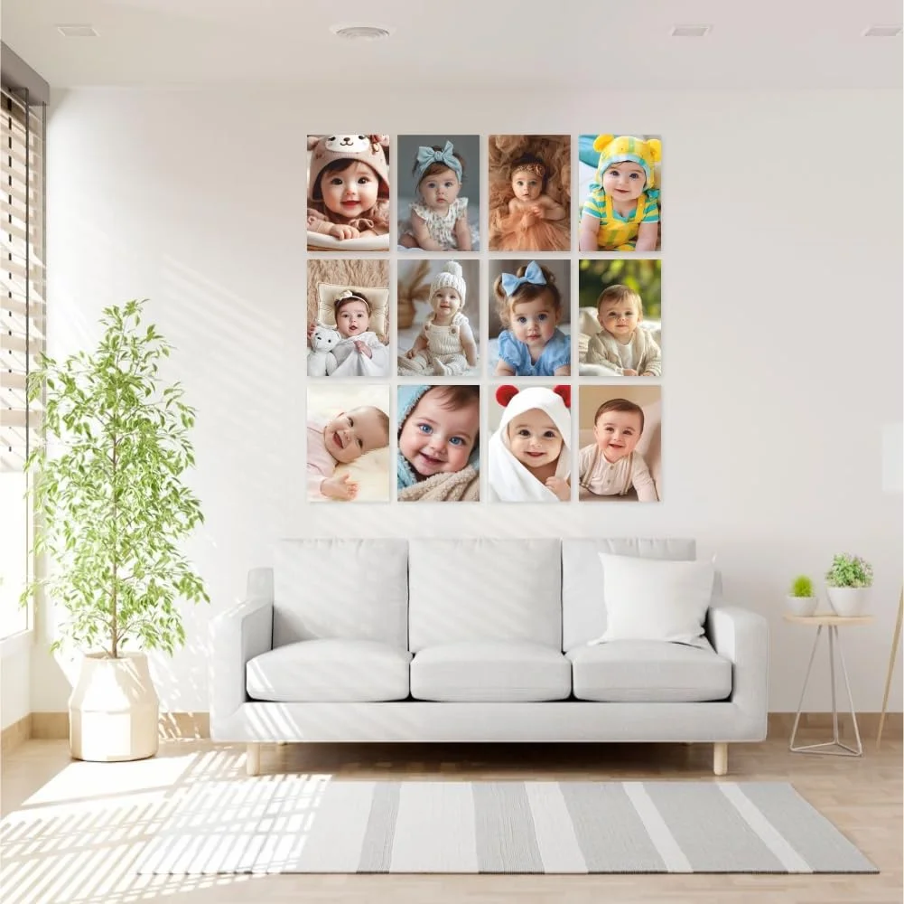 Cute Smiling Baby Poster for Pregnant Women Room Decor by Mirart |8 x 12 Inch, Pack of 12 | Baby Wall Art for Nursery image 2