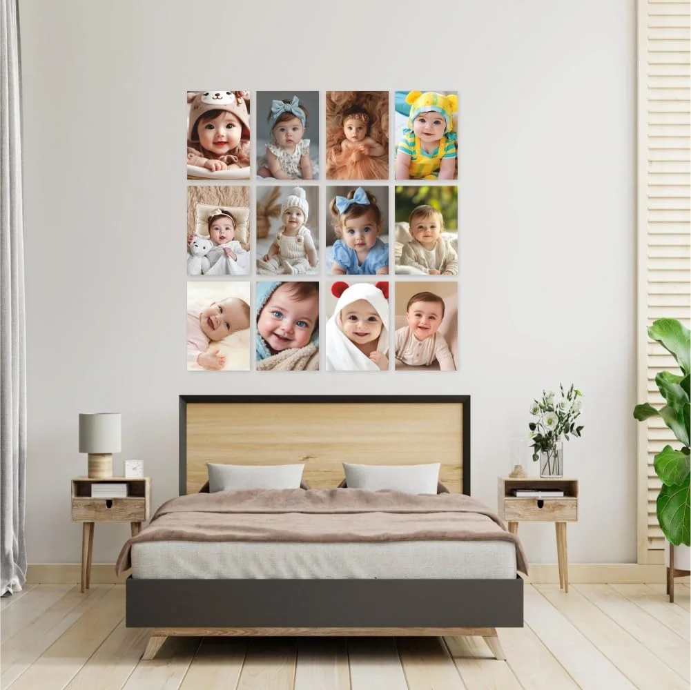 Cute Smiling Baby Poster for Pregnant Women Room Decor by Mirart |8 x 12 Inch, Pack of 12 | Baby Wall Art for Nursery image 3