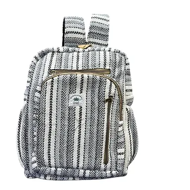 FIBERGOLD Himalayan Hemp Backpack | Eco-Friendly Handmade Travel Bag | Vegan Festival iPad Backpack | Fair Trade Fashion Backpack thumbnail 0