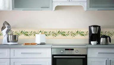 Olive Branch Self Adhesive Wall Border Sticker by MIRART | 5.25 Inch Width 5 Ft Length Peel and Stick Decorative Wall Border for Home Improvement thumbnail 1