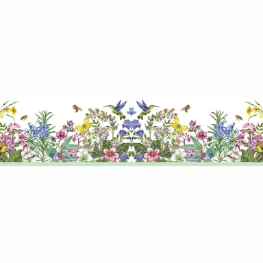 MIRART Peel and Stick Wallpaper Border | Living Garden, 5.25 Inch Width, 5 ft Length thumbnail 1