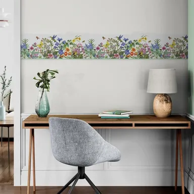 MIRART Peel and Stick Wallpaper Border | Living Garden, 5.25 Inch Width, 5 ft Length thumbnail 2