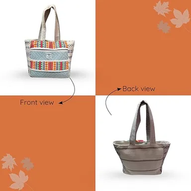 FIBERGOLD Hemp Shoulder Hand Bag for Girls | Stylish Fancy Hand Bag for Everyday Use and Western Fashion thumbnail 2