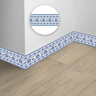 MIRART Wall Border Sticker | Waterproof PVC for Kitchen, Bathroom, Tile |Blue Deer Marble Pattern, 3inch x 10ft|Peel and Stick Self Adhesive Home Decor image 2