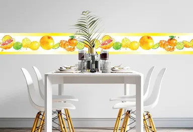 MIRART Citrus Splash Peel and Stick Wallpaper Border| 5.25 inch Width, Removable Decorative Border for Home Improvement thumbnail 2
