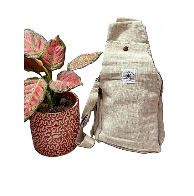 Organic Handmade FIBERGOLD Himalayan Hemp Shoulder Bag | Eco-Friendly Travel Bag for Daily Use image 4