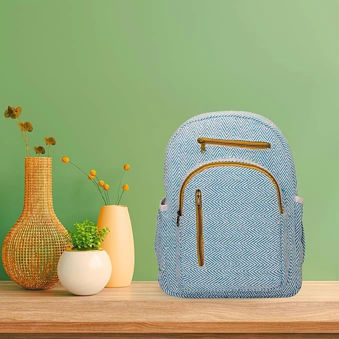 Organic Hemp Backpack for Men & Women by FIBRE GOLD | Eco-Friendly, Stylish, Durable, Rustic Backpack for Outdoor & Everyday Use, Multicolor L image 2