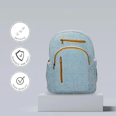 Organic Hemp Backpack for Men & Women by FIBRE GOLD | Eco-Friendly, Stylish, Durable, Rustic Backpack for Outdoor & Everyday Use, Multicolor L thumbnail 2