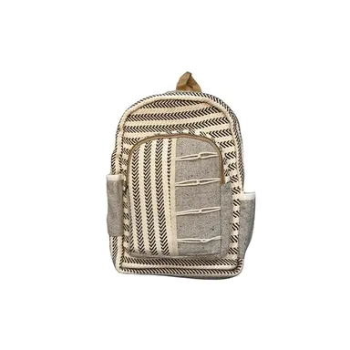 FIBREGOLD Eco-Friendly Handmade Laptop Hemp Backpack | Sustainable, Durable, Stylish Travel Bag for Laptops |Pure Himalayan Brown Backpack thumbnail 0