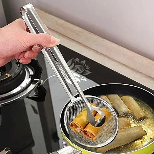 Ahina Premium Food Strainer for Frying | Stainless Steel Jhara with Heat-Resistant Handle for Home & Restaurant Use image 1