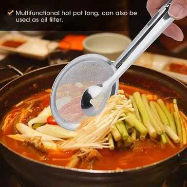 Ahina Premium Food Strainer for Frying | Stainless Steel Jhara with Heat-Resistant Handle for Home & Restaurant Use thumbnail 2