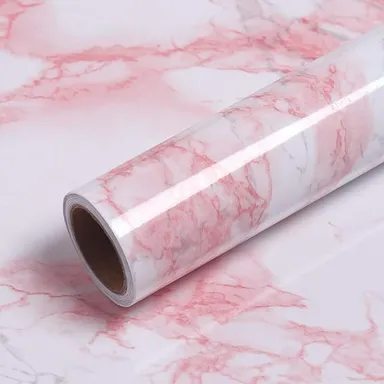 Pink Marble Wallpaper Roll| Self-Adhesive Sticker| Peel and Stick| 60x200cm| Durable