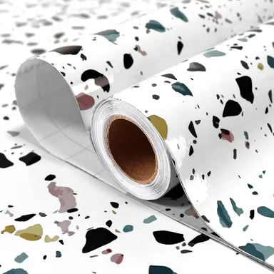 White Marble Self‑Adhesive PVC Wallpaper |Waterproof |Dust‑Proof | 60×200 cm Roll for Home & Kitchen Décor