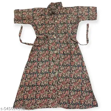 Cotton Collar Dress for Women | Printed Three-Quarter Sleeve Casual Wear| Comfortable Summer Dress thumbnail 0