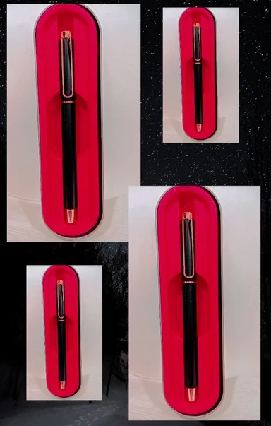 Full Metal Matte Black Pen | Professional Writing Pen | Office & Gifting Use | Smooth Finish thumbnail 1