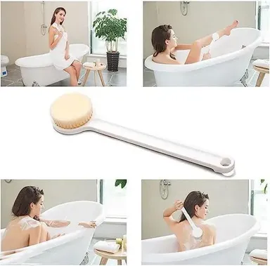 kriku expo long-handle bath brush | soft bristle body exfoliator for women & men  Includes: brand, primary | secondary | long-tail| target audience. thumbnail 2