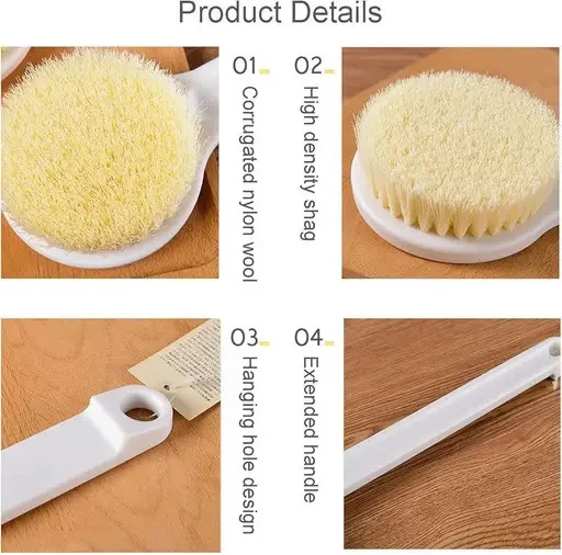 kriku expo long-handle bath brush | soft bristle body exfoliator for women & men Includes: brand, primary | secondary | long-tail| target audience. image 4