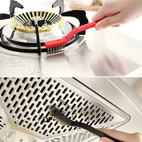 3-in-1 Wire Brush Set for Kitchen & Grill Cleaning | Varsha Creation Brass, Nylon & Stainless Steel Brushes image 3
