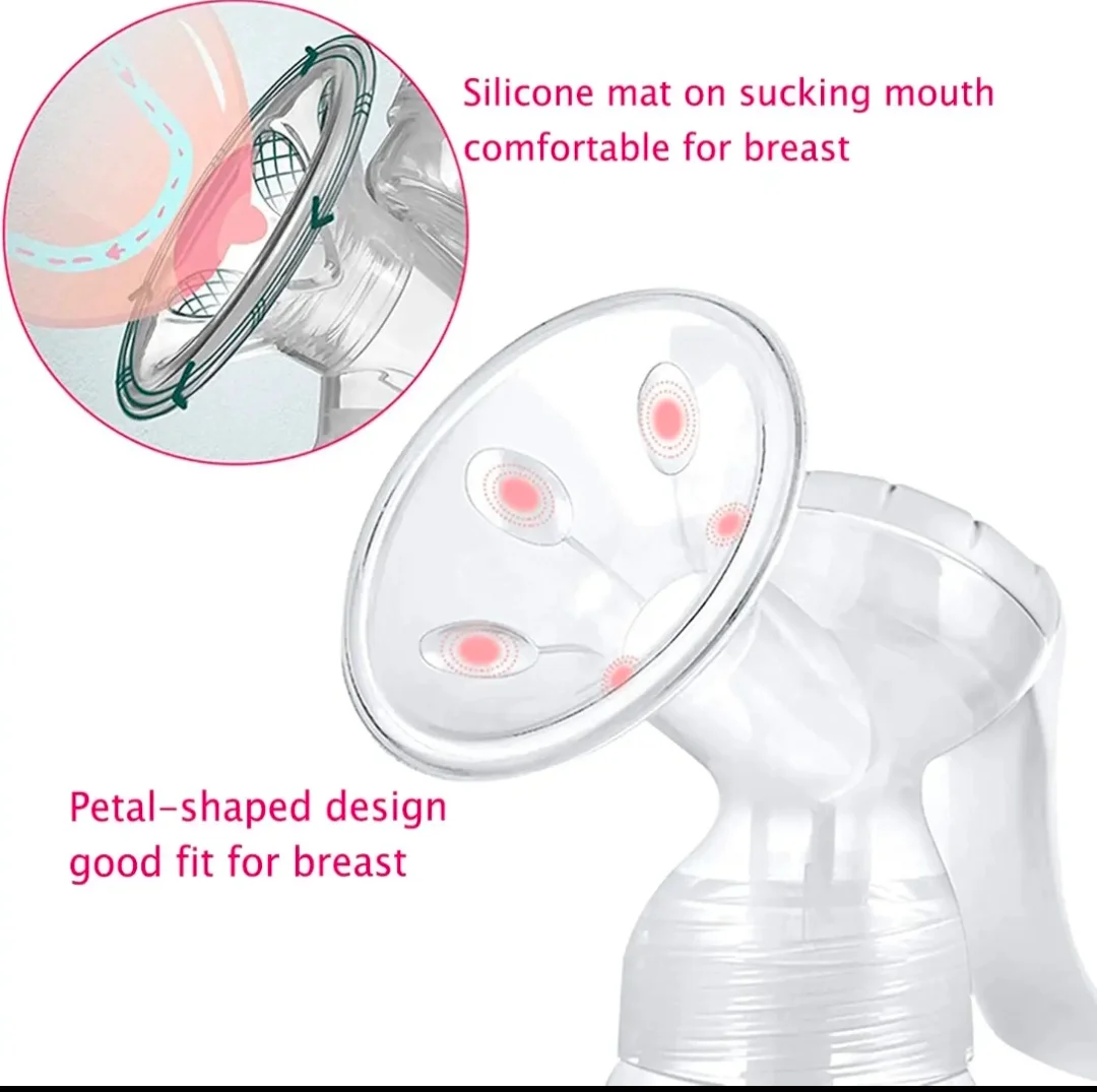 VSA CARE Manual Breast Pump with Feeding Nipple & Silicone Pad | BPA‑Free Comfort | For New Mothers & Travel Use image 3